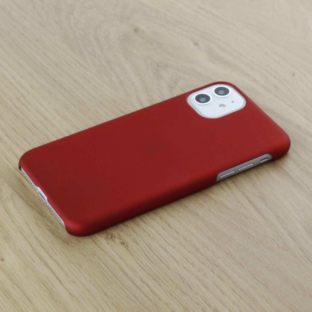 Coque iPhone 11 - Plastic Mat - Bordeau