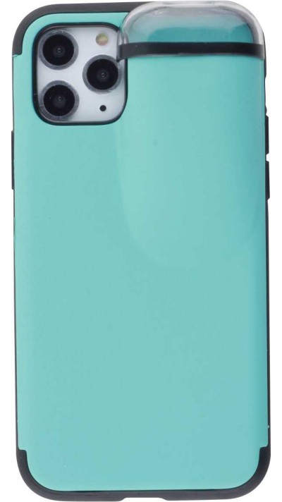 Coque iPhone 11 Pro Max - 2-In-1 AirPods - Turquoise