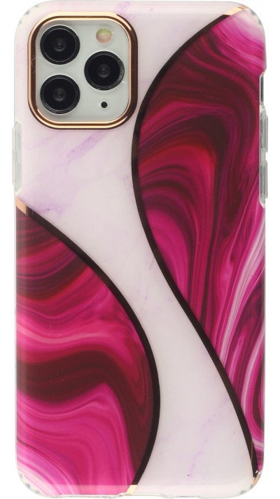 Coque iPhone 11 Pro - Bright line courbe - Rose