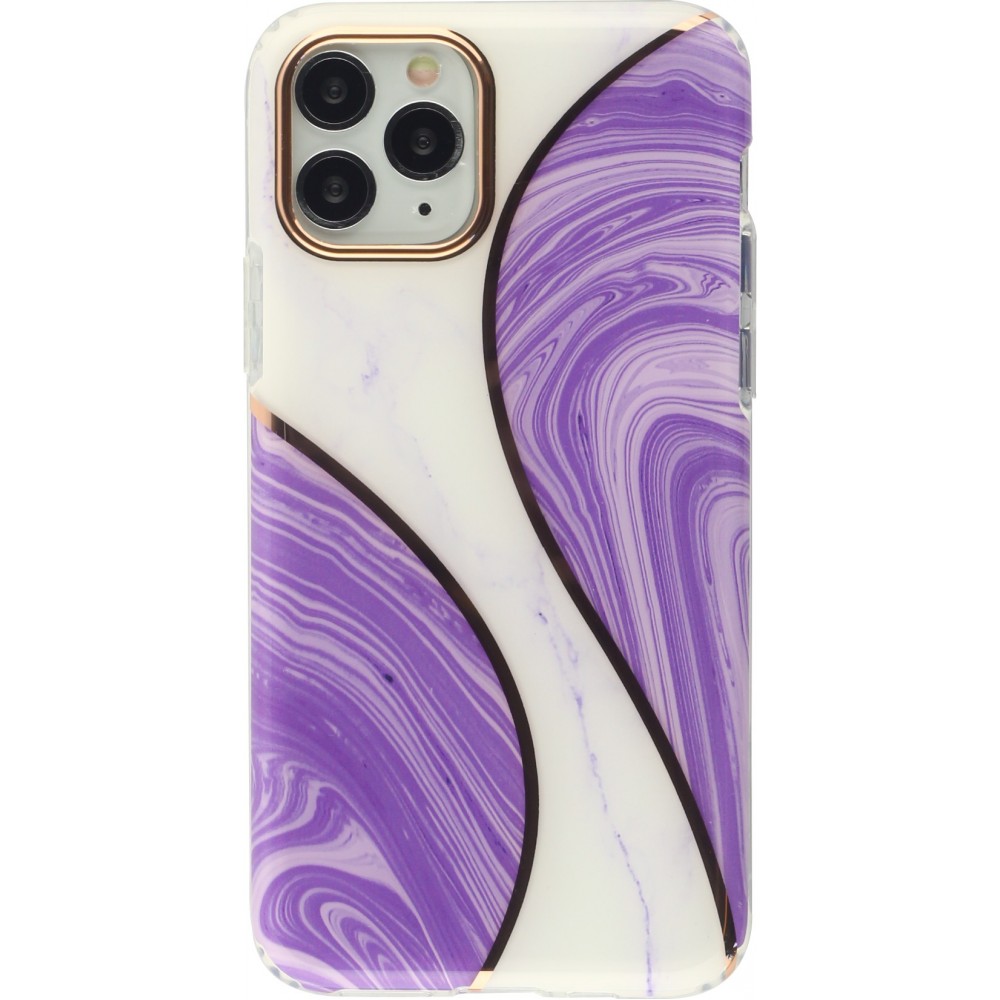 Coque iPhone 11 Pro - Bright line courbe - Violet