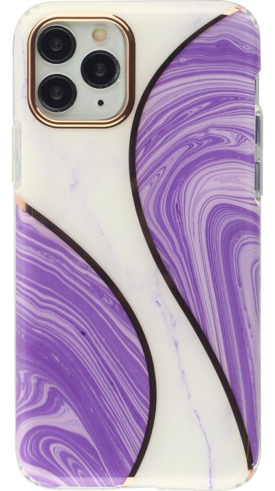 Coque iPhone 11 Pro Max - Bright line courbe - Violet