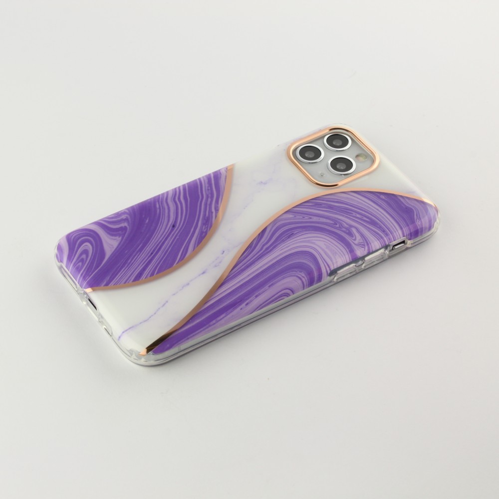 Coque iPhone 11 Pro - Bright line courbe - Violet