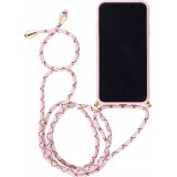 Hülle iPhone 11 Pro - Bio Eco-Friendly Vegan mit Handykette Necklace - Rosa