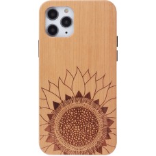 Hülle iPhone 11 Pro - Holz Sonnenblume