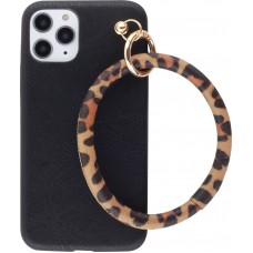 Coque iPhone 11 Pro Max - Bracelet cuir - Noir