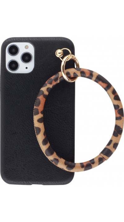 Coque iPhone 11 Pro - Bracelet cuir - Noir