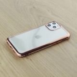 Coque iPhone 11 Pro - Bumper Diamond or - Rose