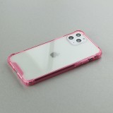 Coque iPhone 11 Pro Max - Bumper Glass - Rose foncé - Transparent