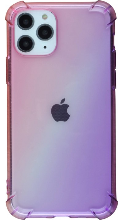 Coque iPhone 12 Pro Max - Bumper Rainbow Silicone anti-choc avec bords protégés -  rose - Violet