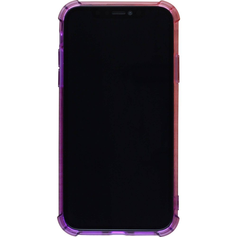 Coque iPhone 11 Pro - Bumper Rainbow Silicone anti-choc avec bords protégés -  rose - Violet