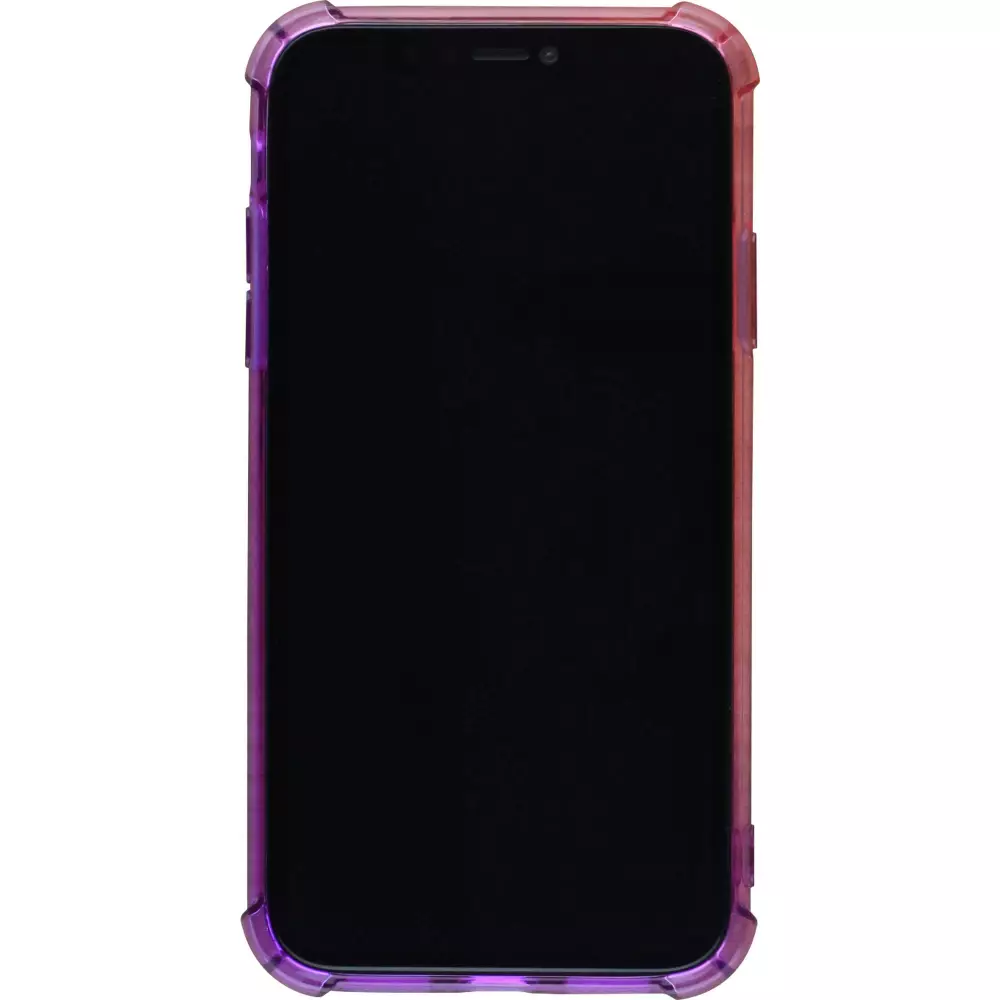 Coque iPhone 11 Pro - Bumper Rainbow Silicone anti-choc avec bords protégés -  rose - Violet
