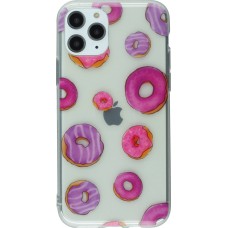 Coque iPhone 11 - Clear Donuts - Rose
