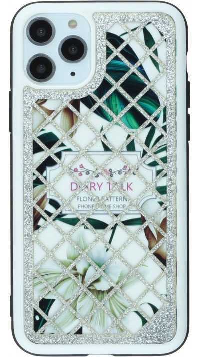 Coque iPhone 11 Pro - Diary Talk Flower - Argent