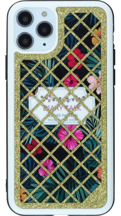Coque iPhone 11 Pro Max - Diary Talk Flower - Or