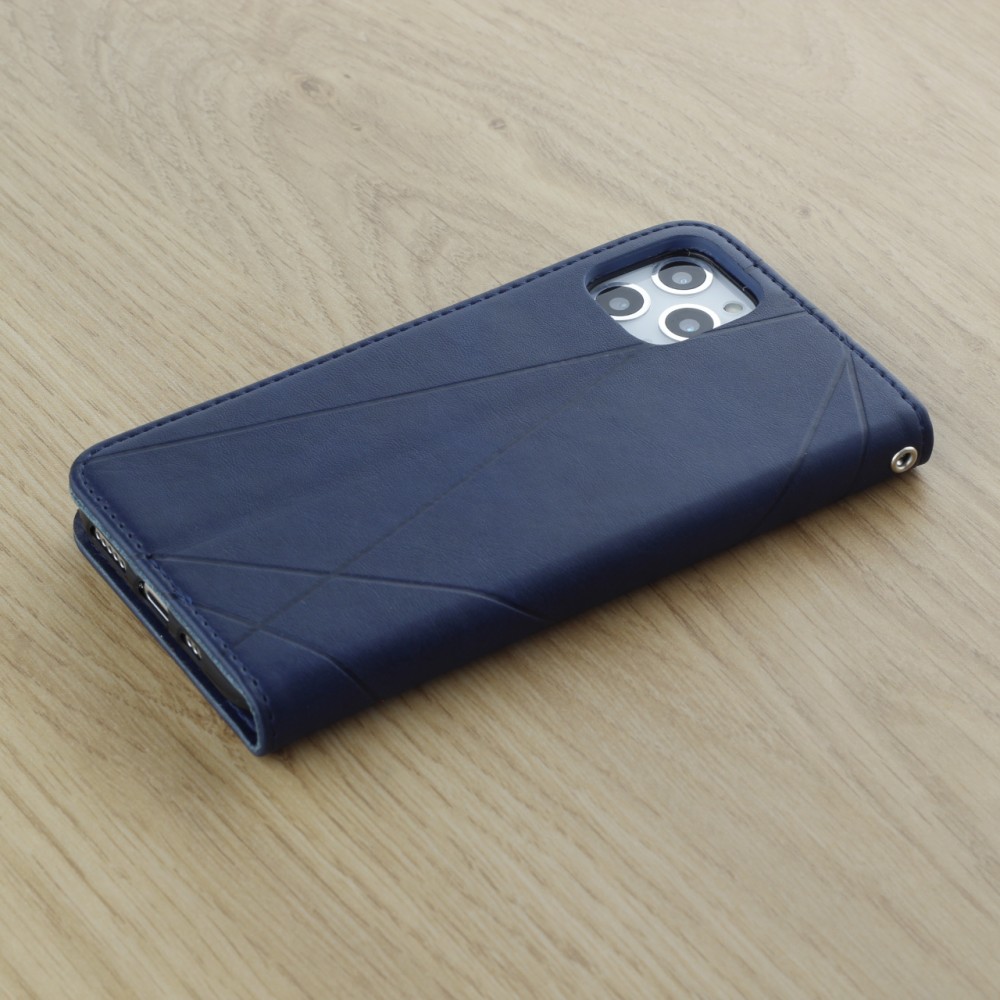 Hülle iPhone 11 Pro - Flip Geometrisch blau