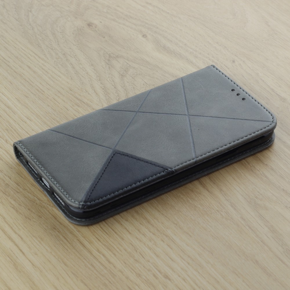 Hülle iPhone 11 Pro - Flip Geometrisch - Grau
