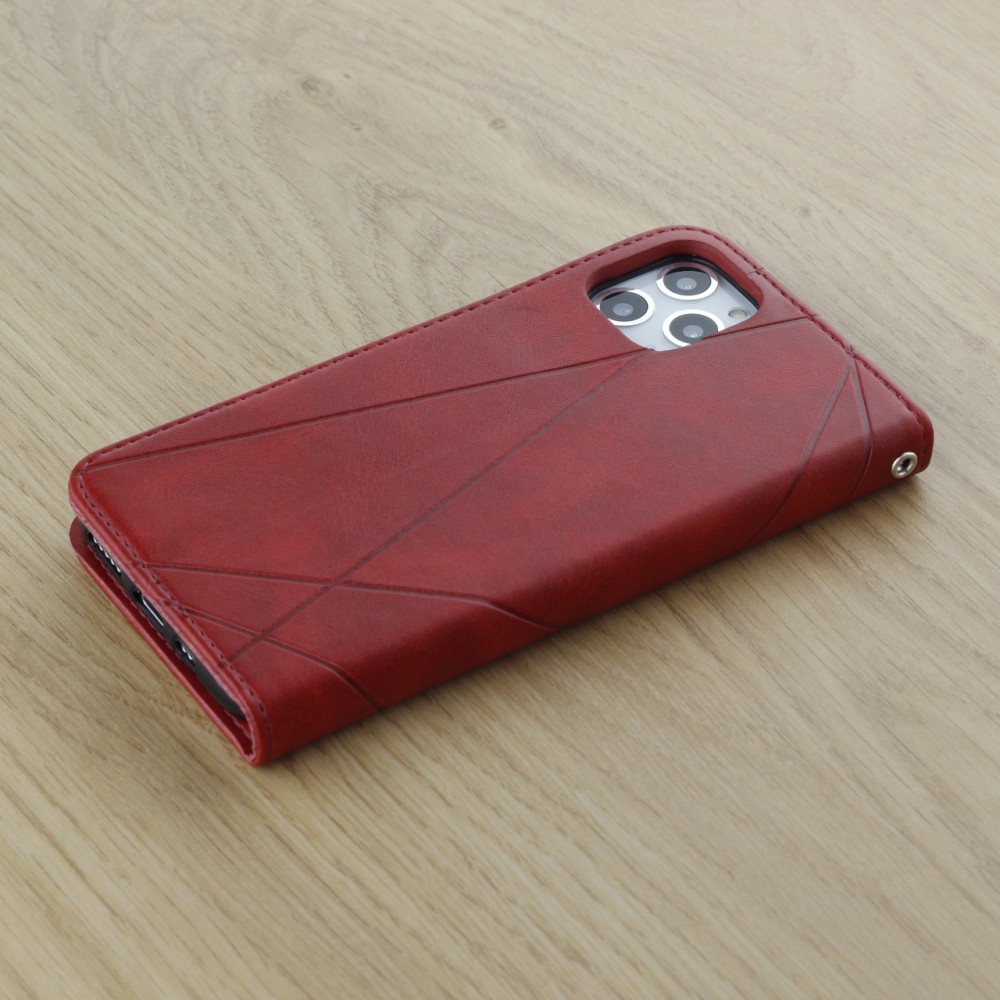 Coque iPhone 11 Pro - Flip Géometrique - Rouge