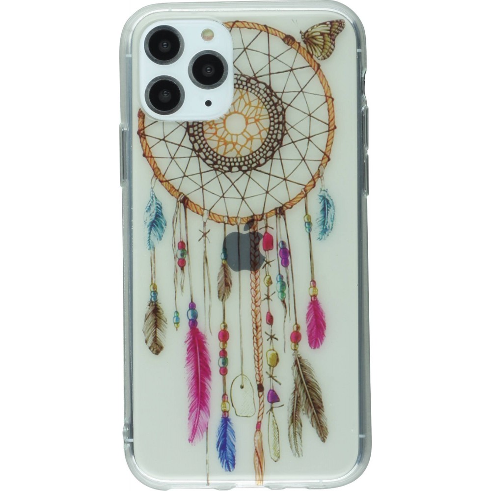 Hülle iPhone 11 Pro - Gummi Dreamcatcher rosa blau