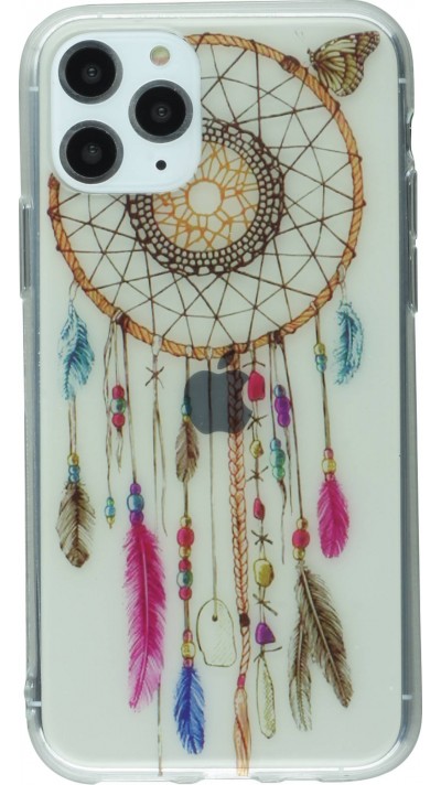 Hülle iPhone 11 - Gummi Dreamcatcher rosa blau