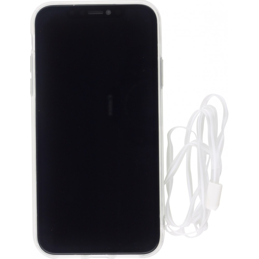 Coque iPhone 11 Pro - Gel coeurs 3D  - Transparent
