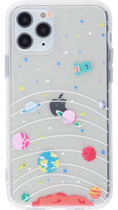 Coque iPhone 11 Pro Max - Gel dessin système solaire