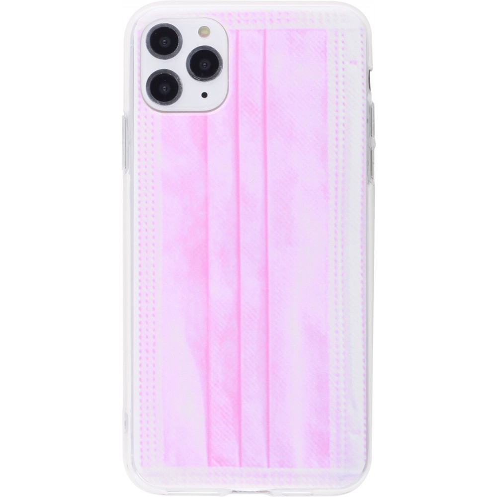 Coque iPhone 11 Pro - Gel masque chirurgical - Rose