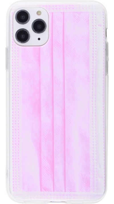 Hülle iPhone 11 Pro - Gummi chirurgische Maske - Rosa