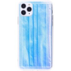 Coque iPhone 11 Pro Max - Gel masque chirurgical - Bleu