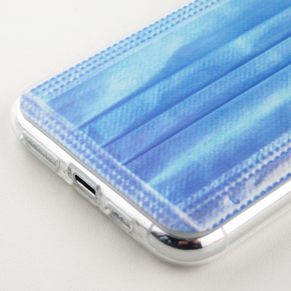 Coque iPhone 11 Pro - Gel masque chirurgical - Bleu