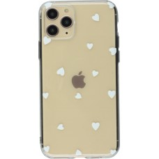 Coque iPhone 11 - Gel petit coeur - Blanc