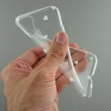 Coque iPhone 11 Pro Max - Gel petit coeur - Blanc
