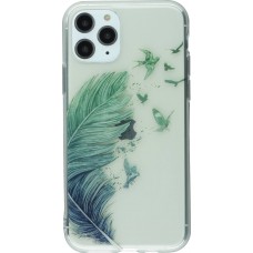 Coque iPhone 11 - Gel plume oiseaux