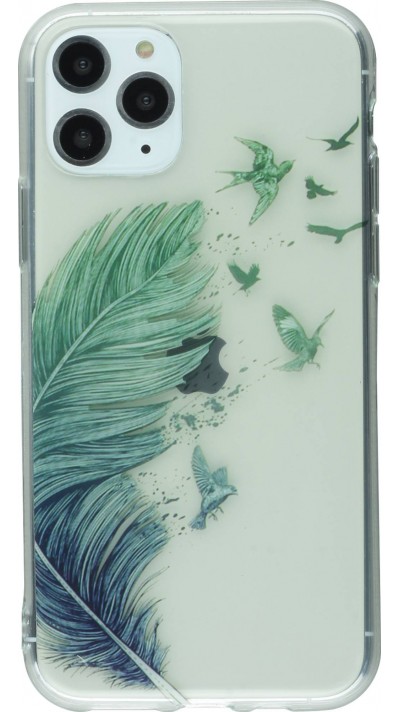 Coque iPhone 11 Pro Max - Gel plume oiseaux