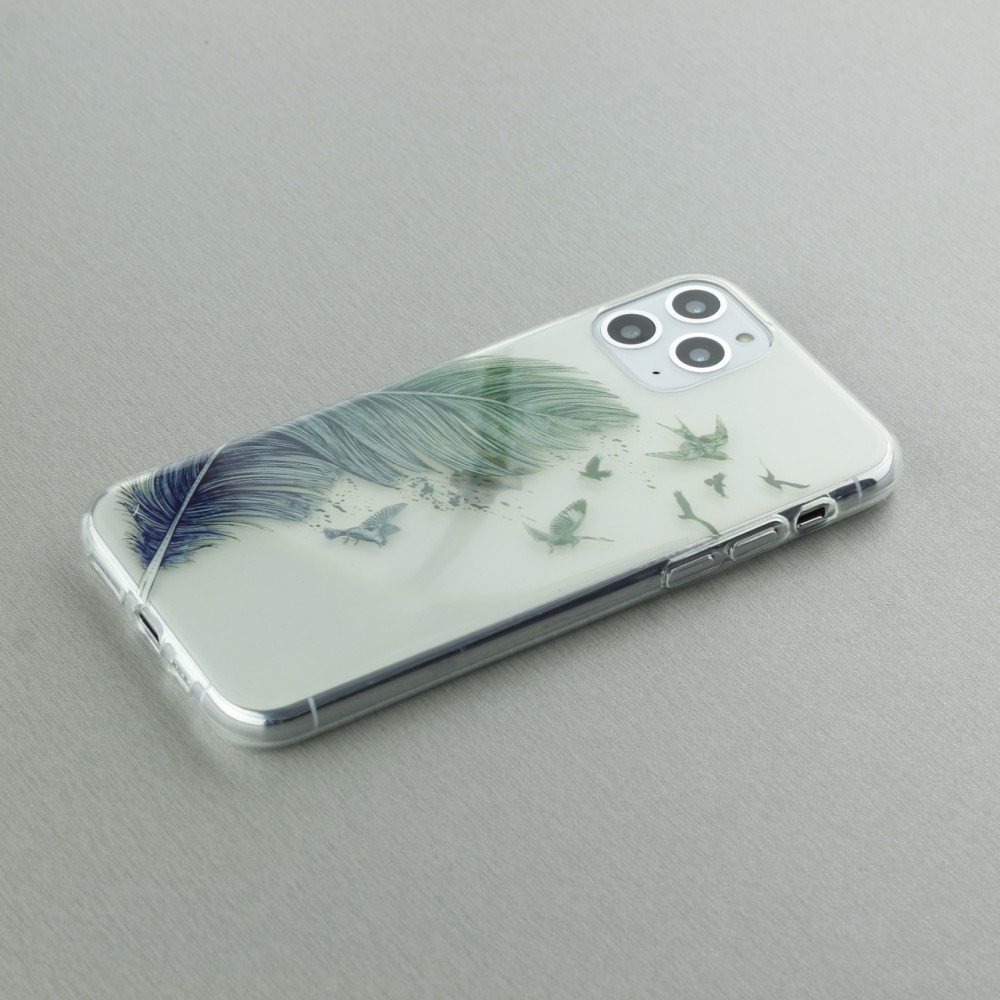 Coque iPhone 11 Pro - Gel plume oiseaux