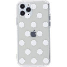 Hülle iPhone 12 mini - Gummi Tupfen - Weiss