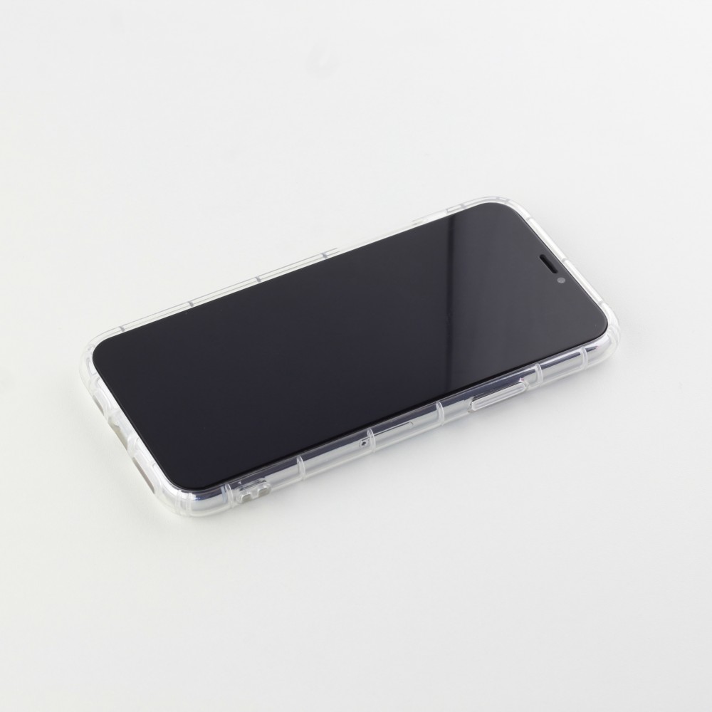 Coque iPhone 12 Pro Max - Gel pois - Blanc