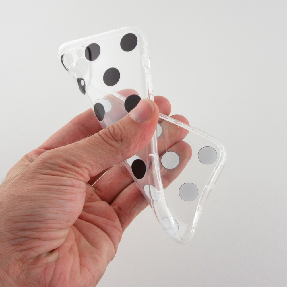 Coque iPhone 11 Pro Max - Gel pois - Noir
