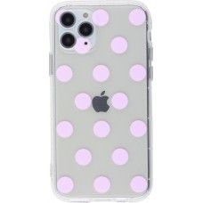 Coque iPhone 11 Pro Max - Gel pois - Rose