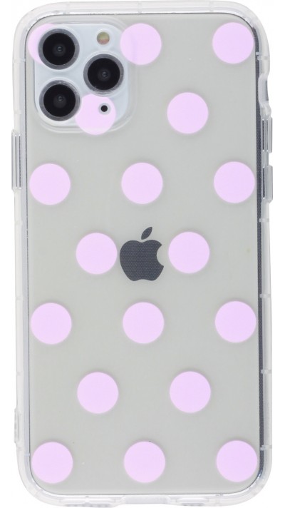 Hülle iPhone 11 Pro - Gummi Tupfen - Rosa