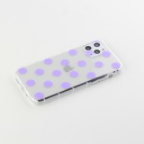 Coque iPhone 11 Pro Max - Gel pois - Violet