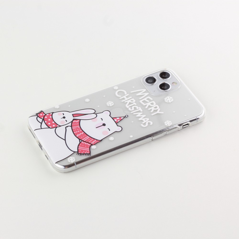 Coque iPhone 11 Pro Max - Gel transparent Noël ours