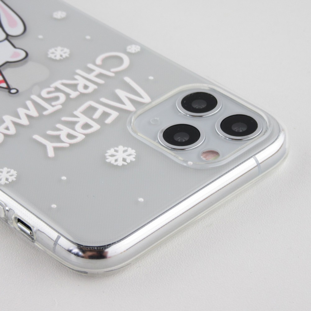 Coque iPhone 11 Pro Max - Gel transparent Noël ours