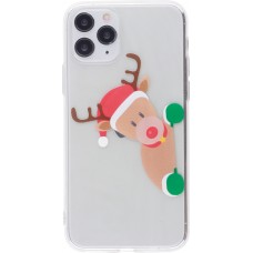 Coque iPhone 11 Pro Max - Gel transparent Noël renne