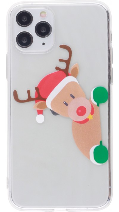 Coque iPhone 11 Pro Max - Gel transparent Noël renne