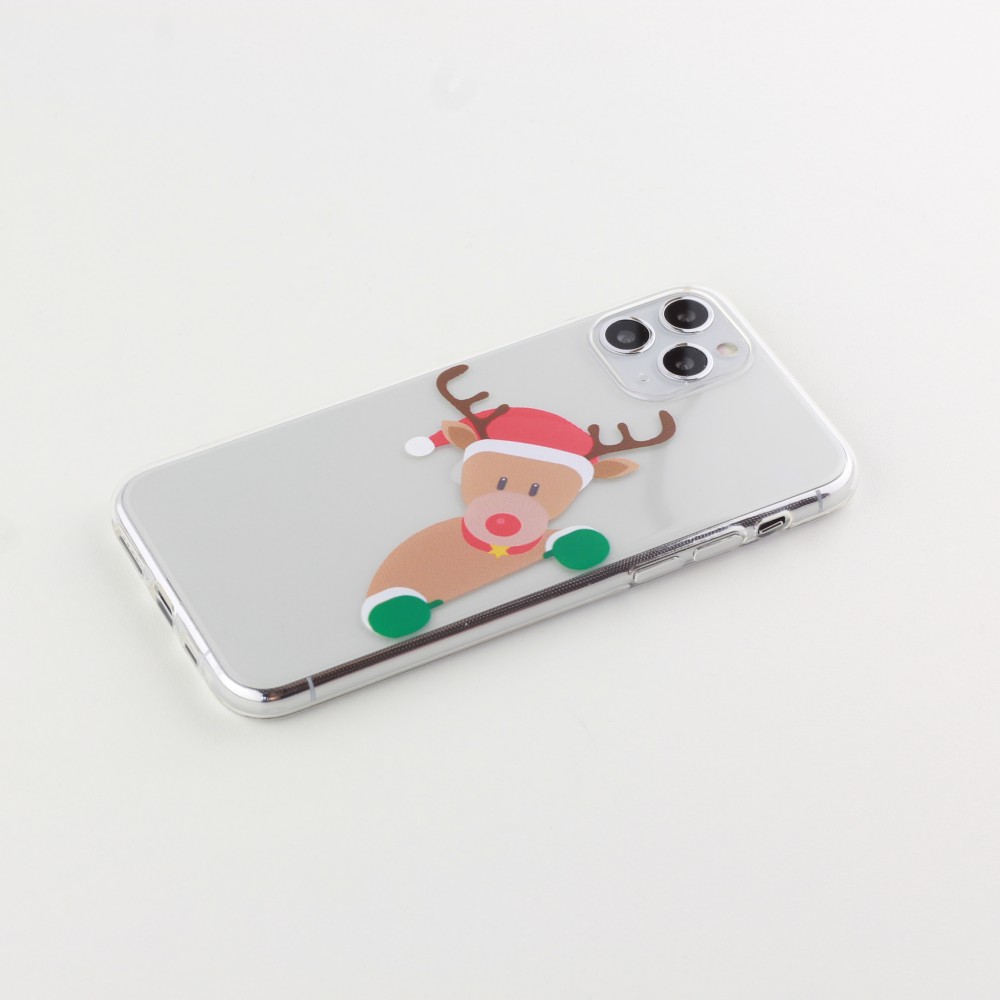 Coque iPhone 11 Pro Max - Gel transparent Noël renne