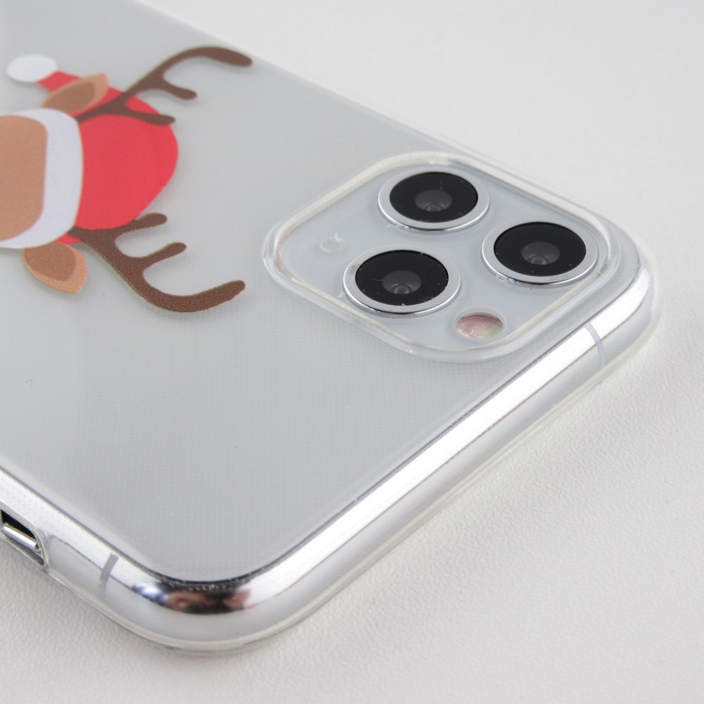 Coque iPhone 11 Pro Max - Gel transparent Noël renne