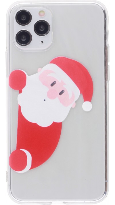 Coque iPhone 11 Pro - Gel transparent Noël santa