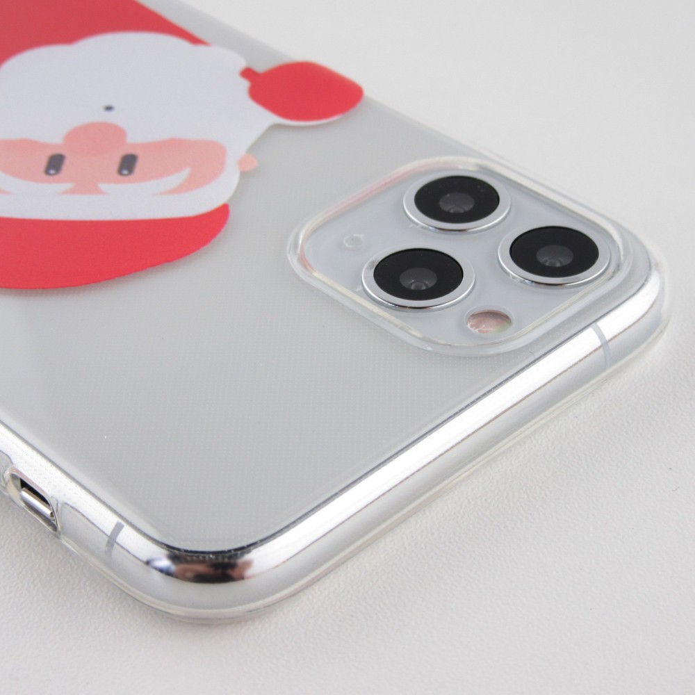 Hülle iPhone 11 Pro - Gummi transparent Weihnachten santa