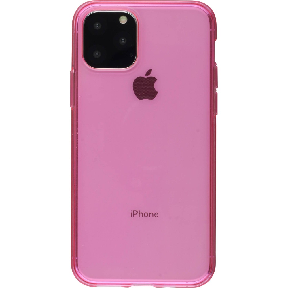 Coque iPhone 11 Pro - Gel transparent - Rose foncé