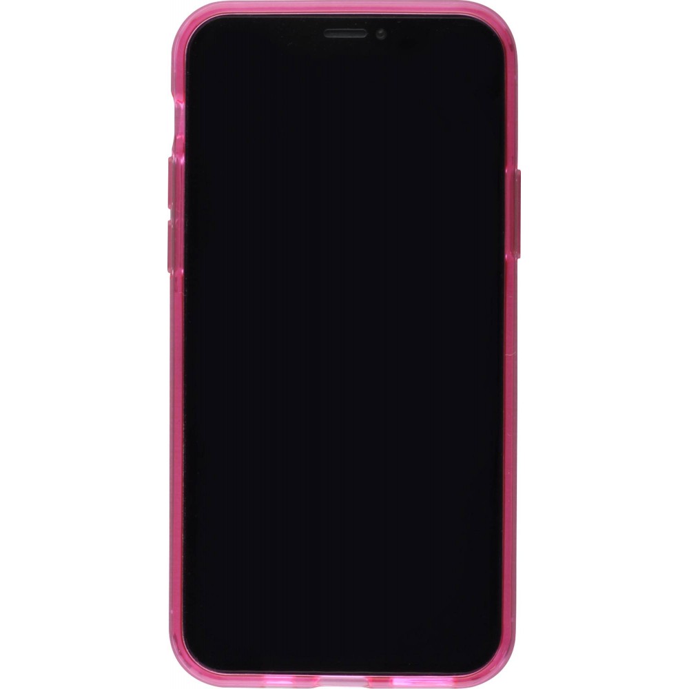 Coque iPhone 11 Pro Max - Gel transparent - Rose foncé
